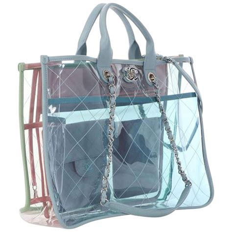 chanel clear shopping bag|Chanel shopping bag price.